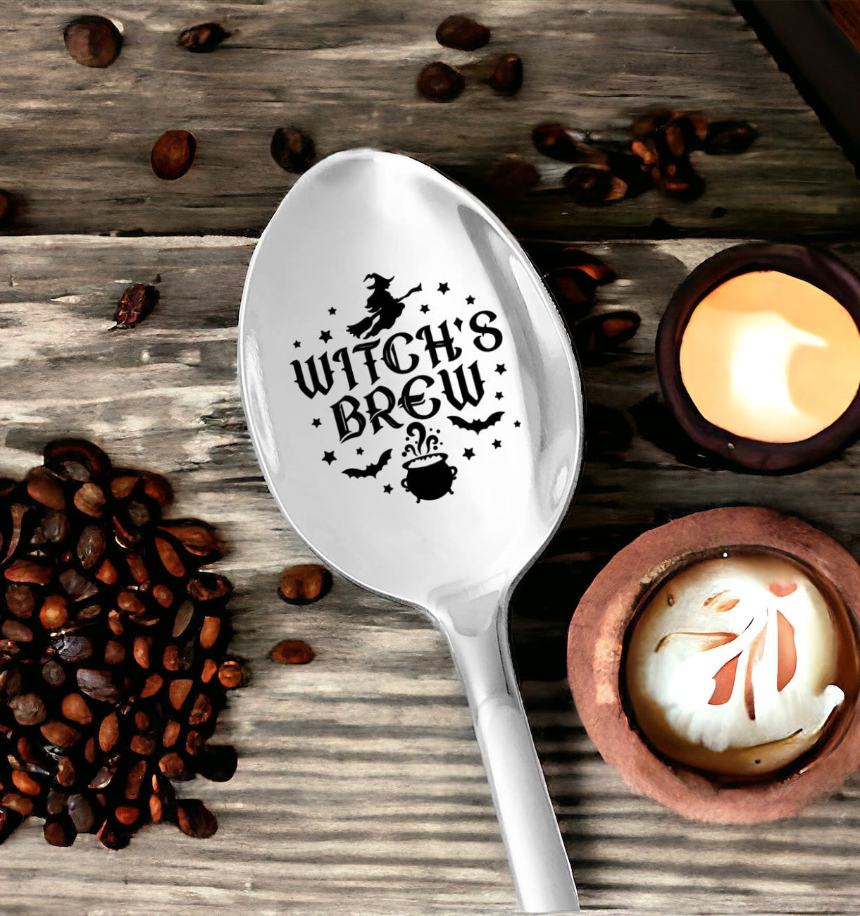 ENGRAVED SPOONS - WITCHES BREW